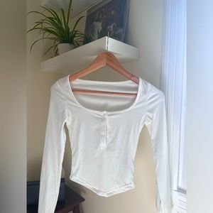 Cropped Button-Up Long Sleeve